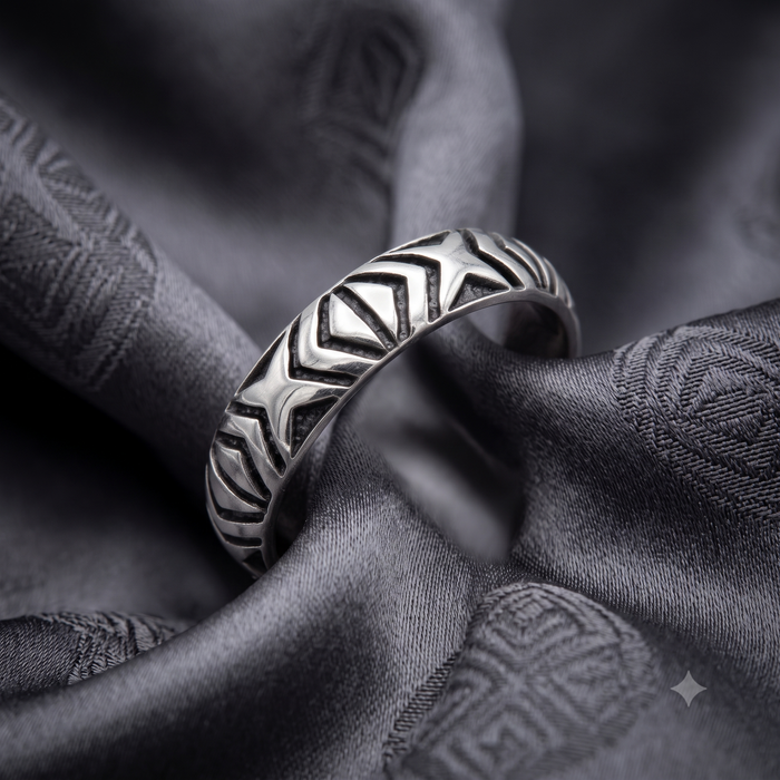 Silver Astrix Band Ring