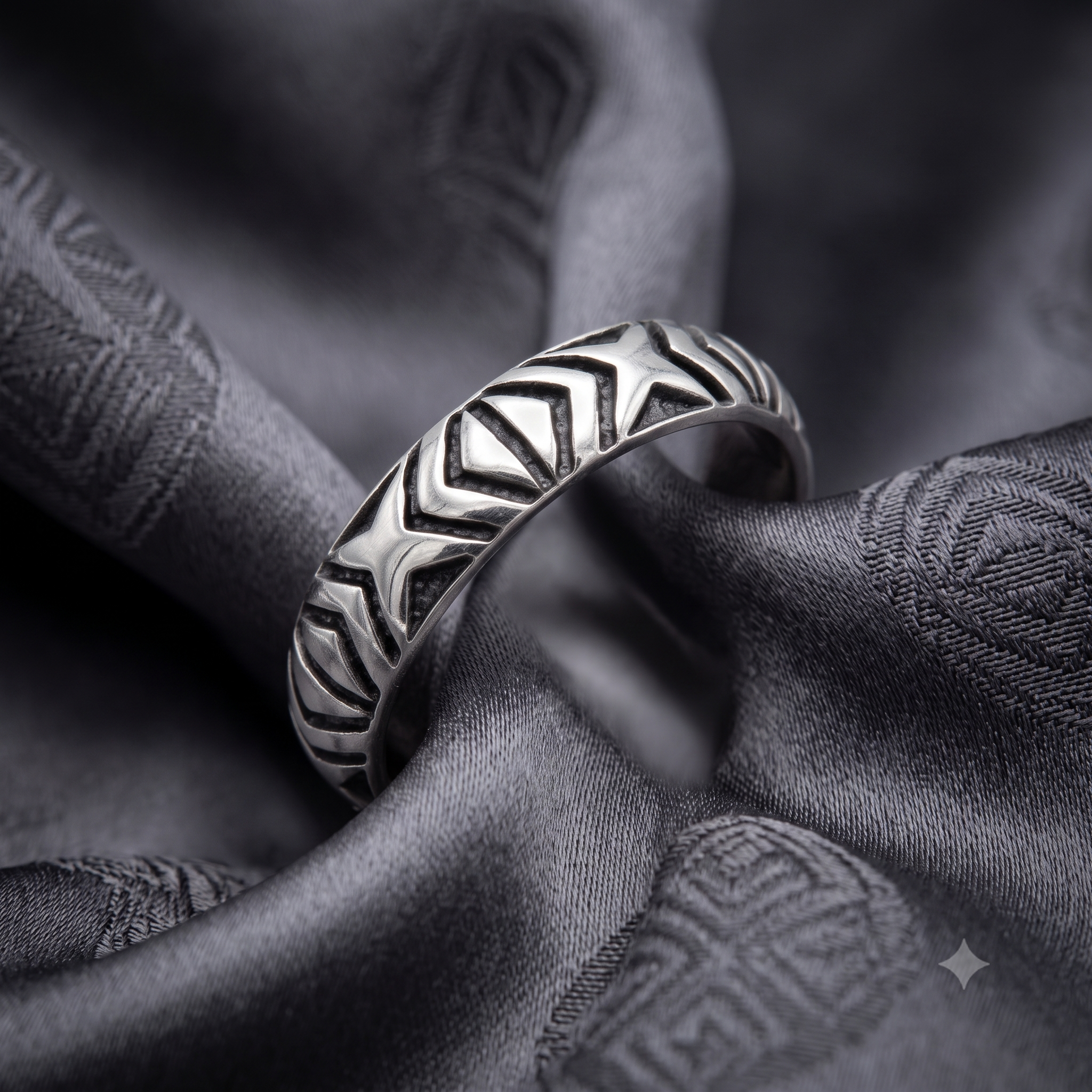 Silver Astrix Band Ring