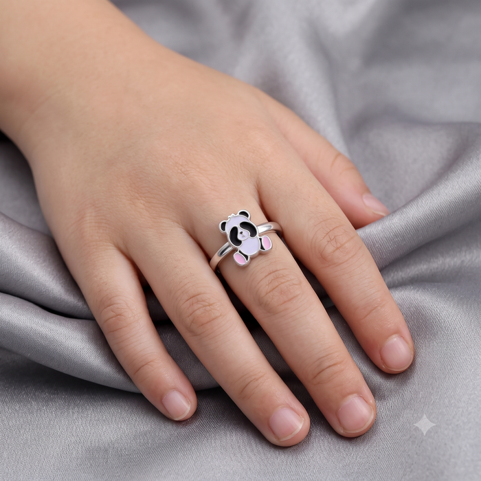 Silver Panda Ring