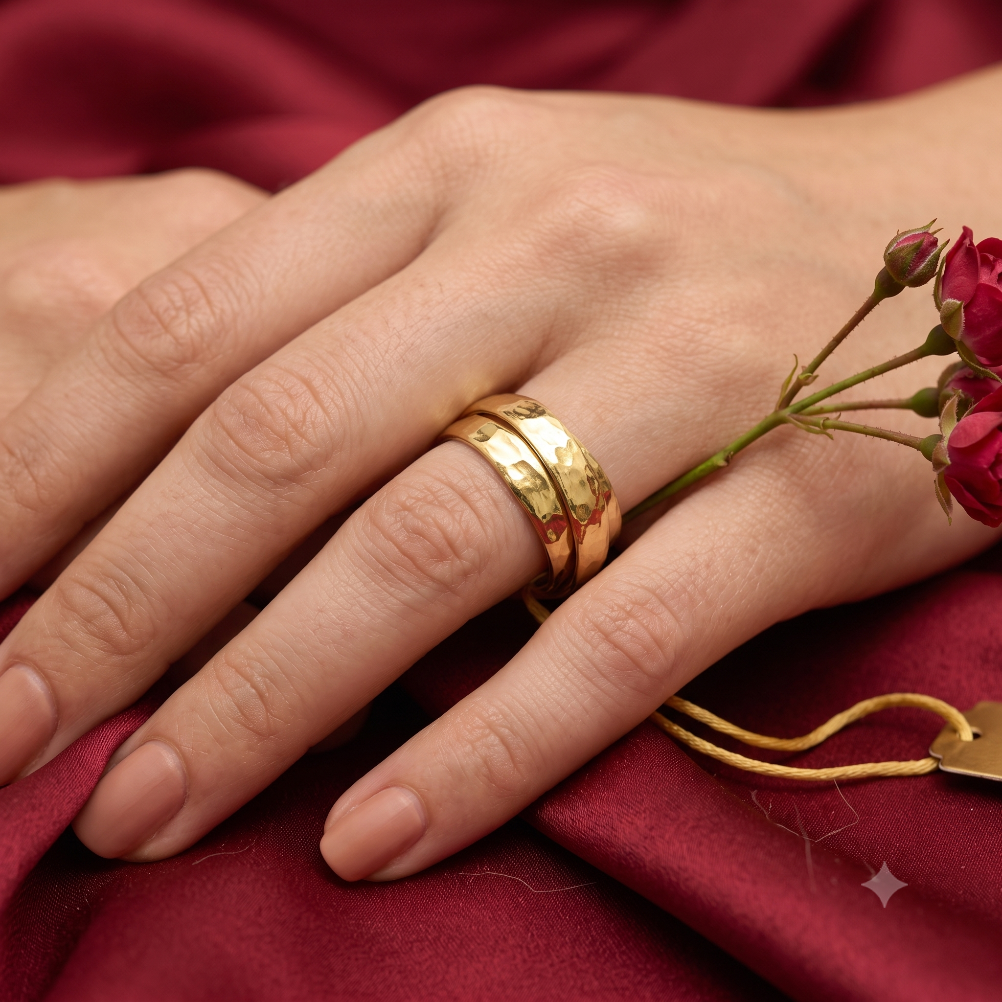Silver Gold Three N One Ring