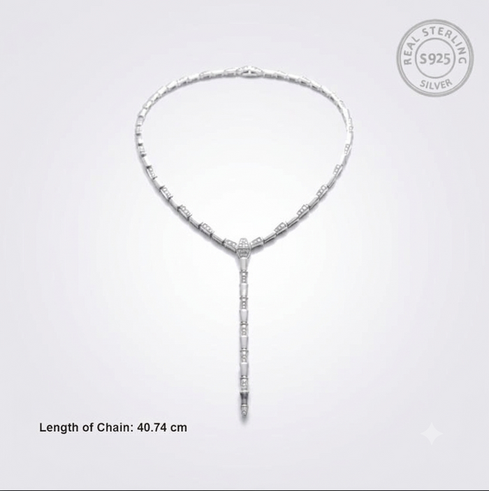 Silver Elegance 18k Gold Plated Lariat Necklace
