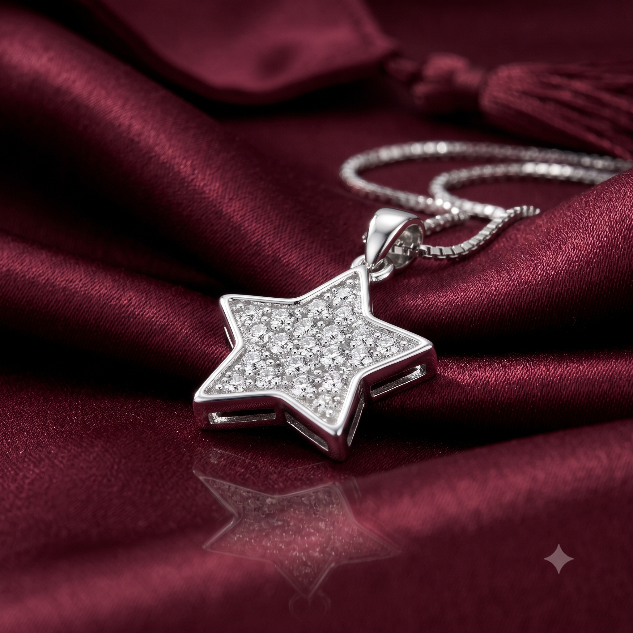 Silver Sparkling Mega Star Pendant