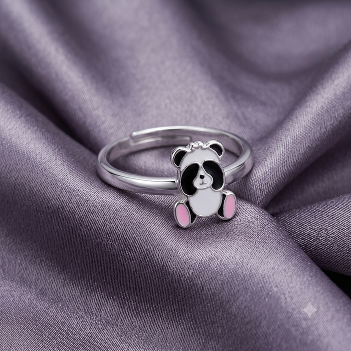 Silver Panda Ring