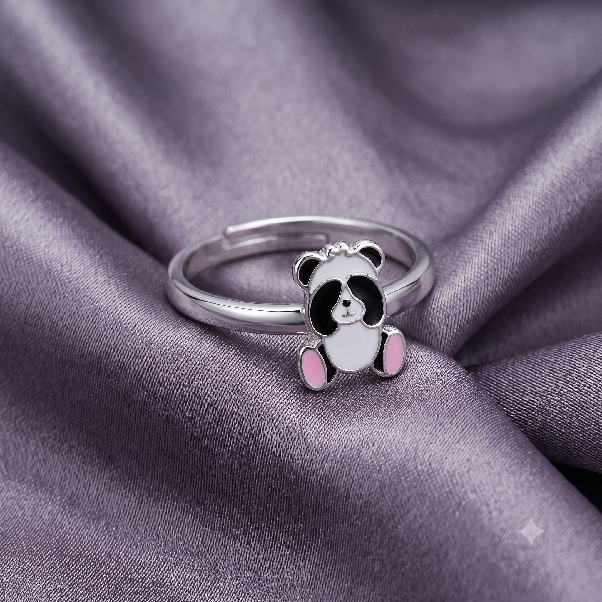 Silver Panda Ring