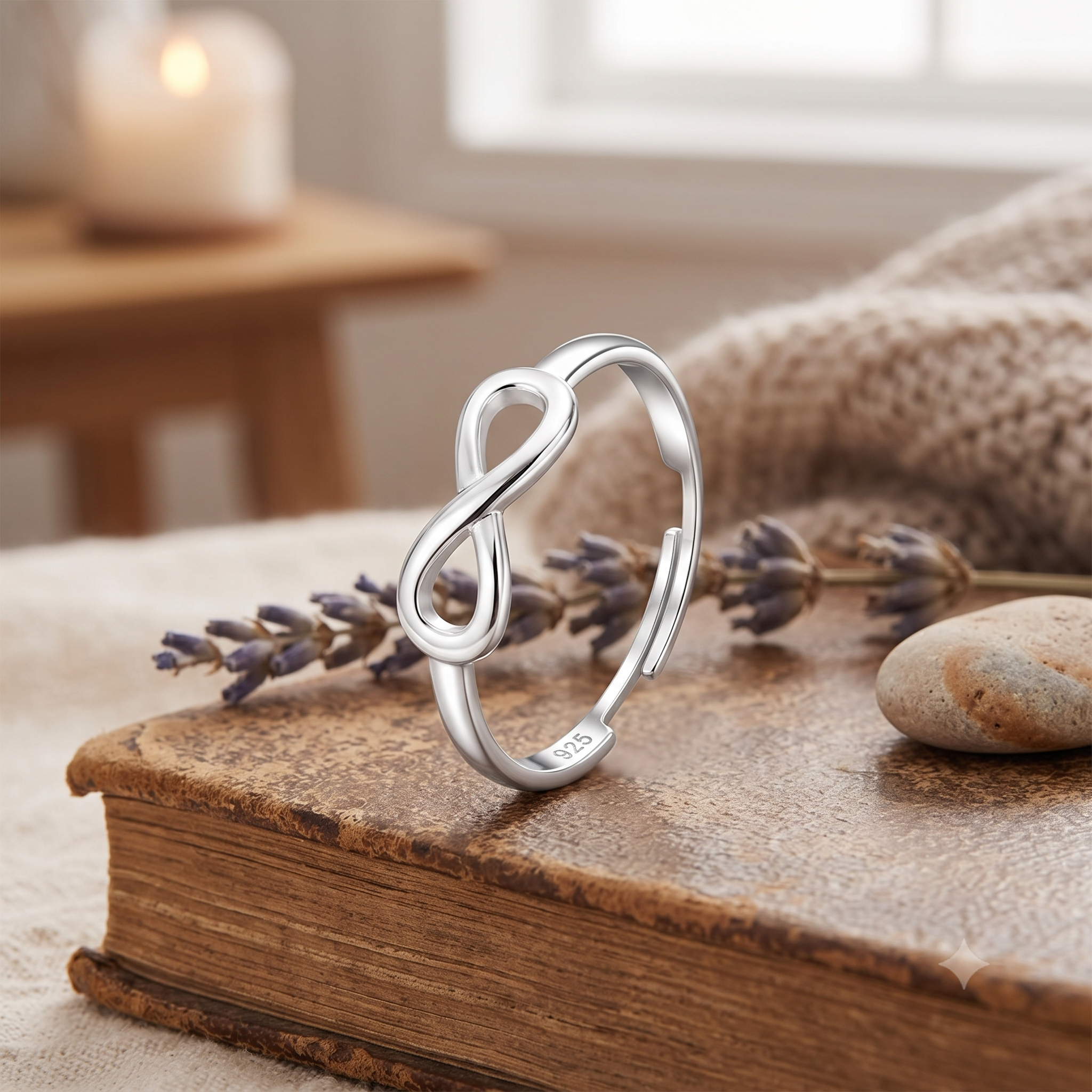 Silver Kids Infinity Adjustable Ring