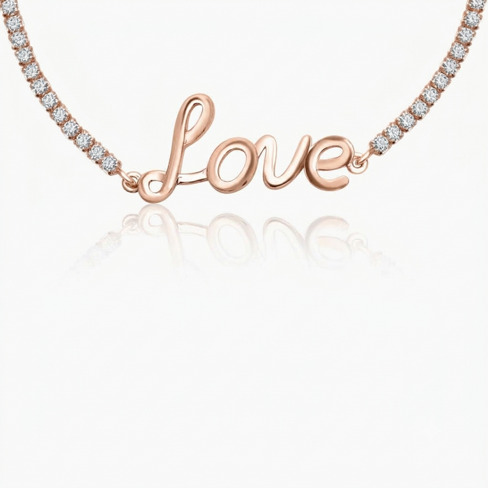 Silver Sparkling Love Bracelet