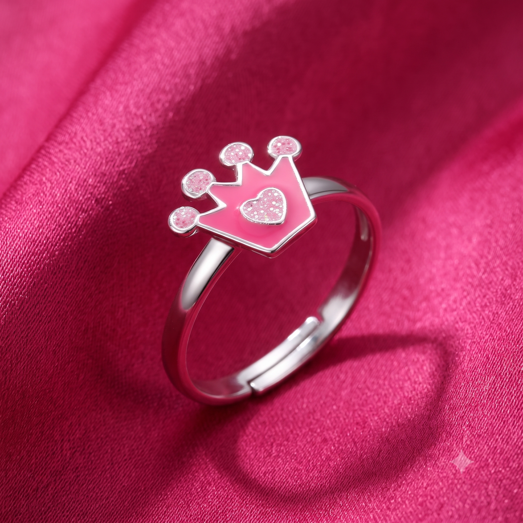 Silver Princess Crown Ring