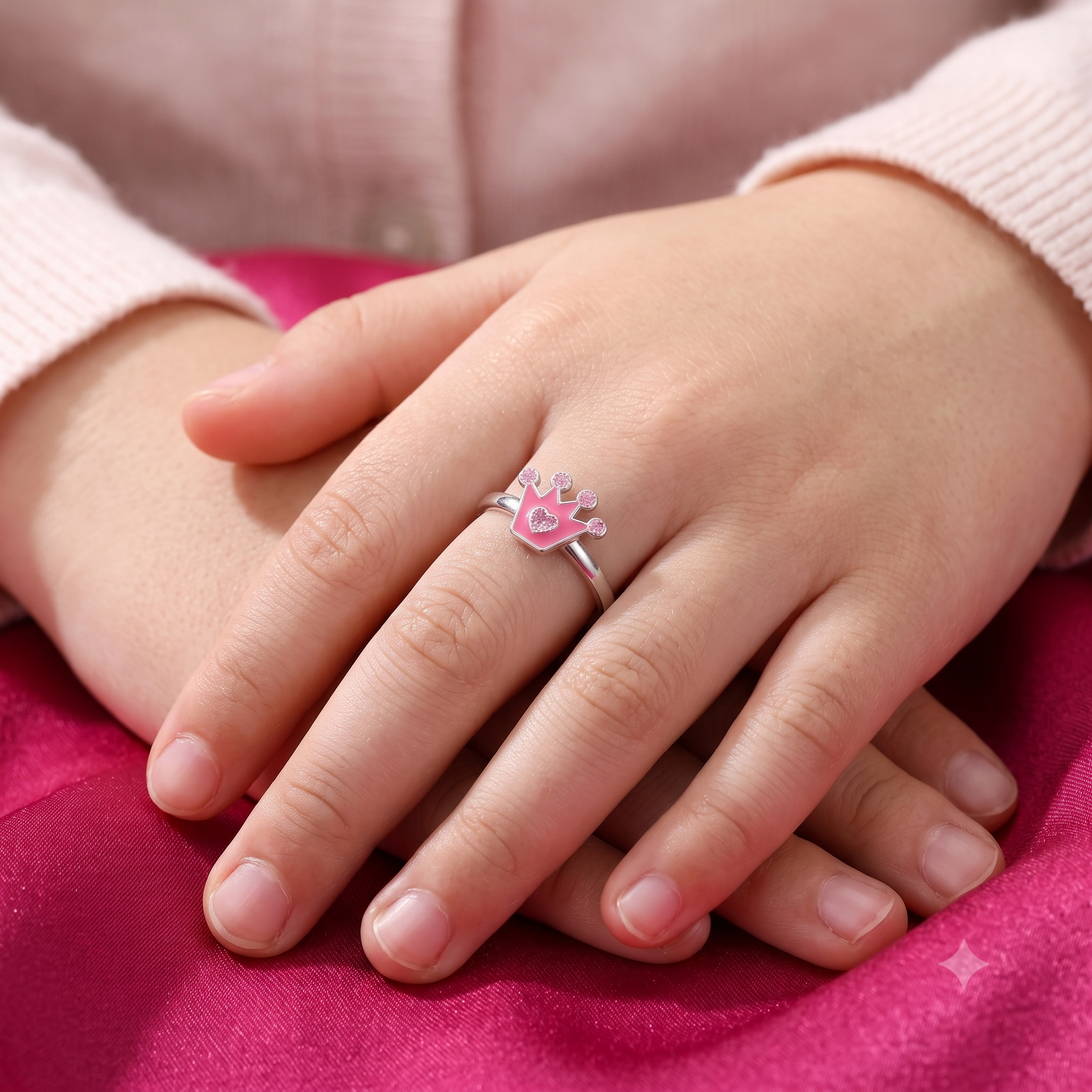 Silver Princess Crown Ring