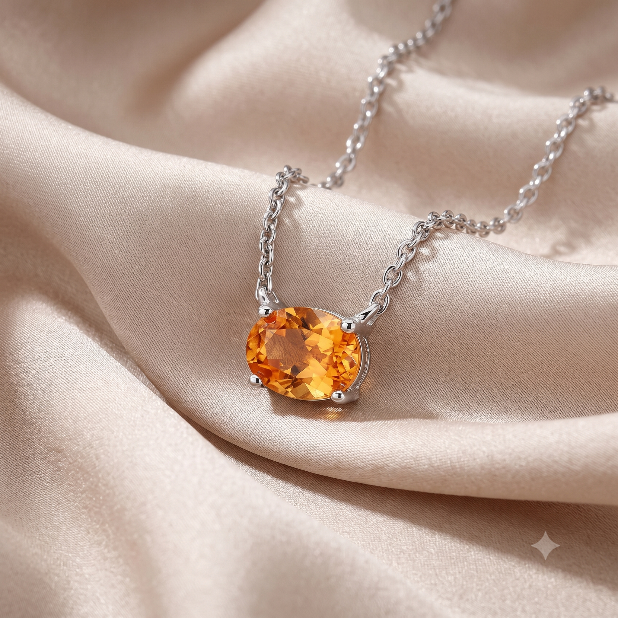 Silver Silk Swarovski Necklace