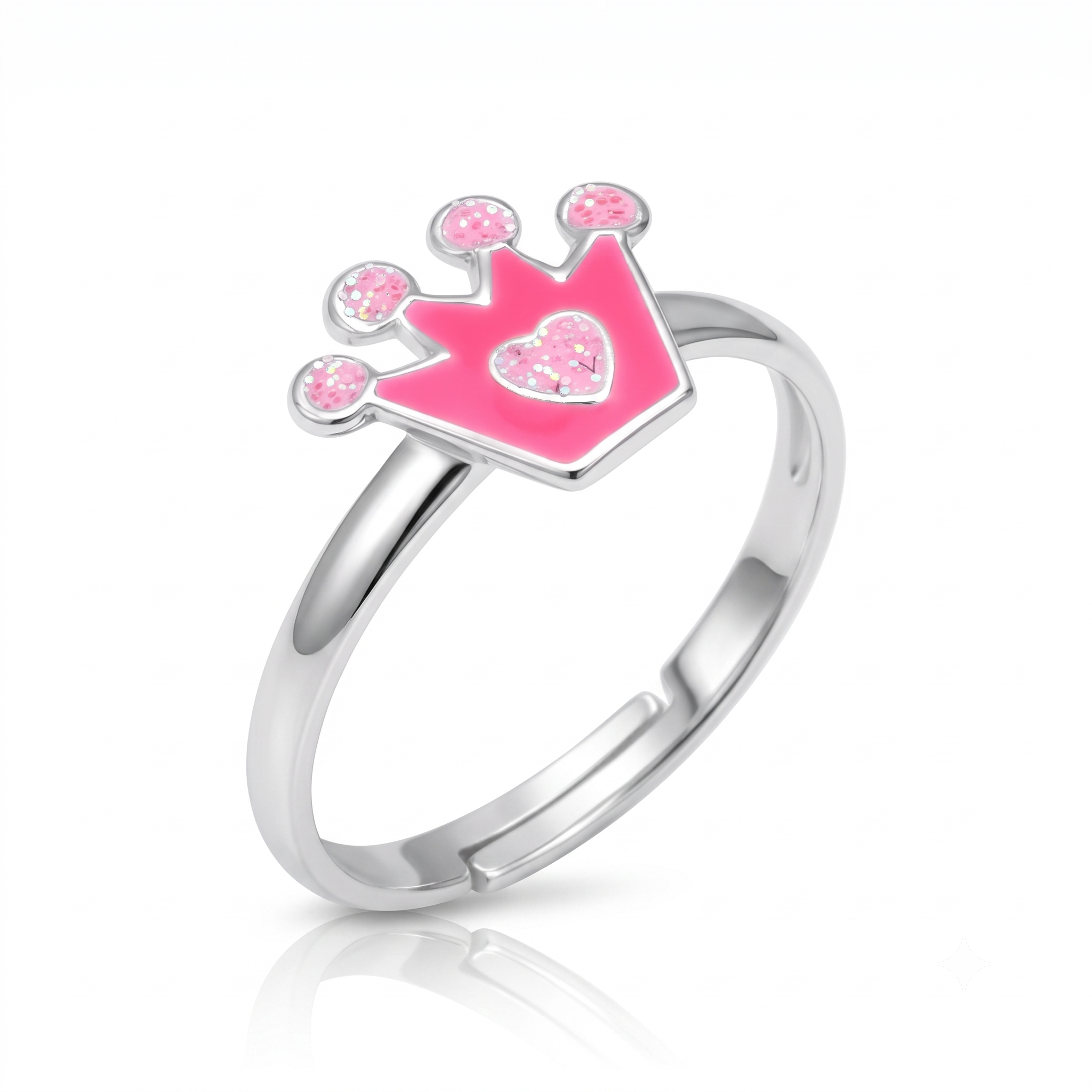 Silver Princess Crown Ring