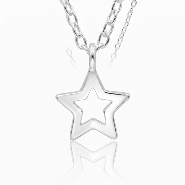 Silver Kids Star Necklace