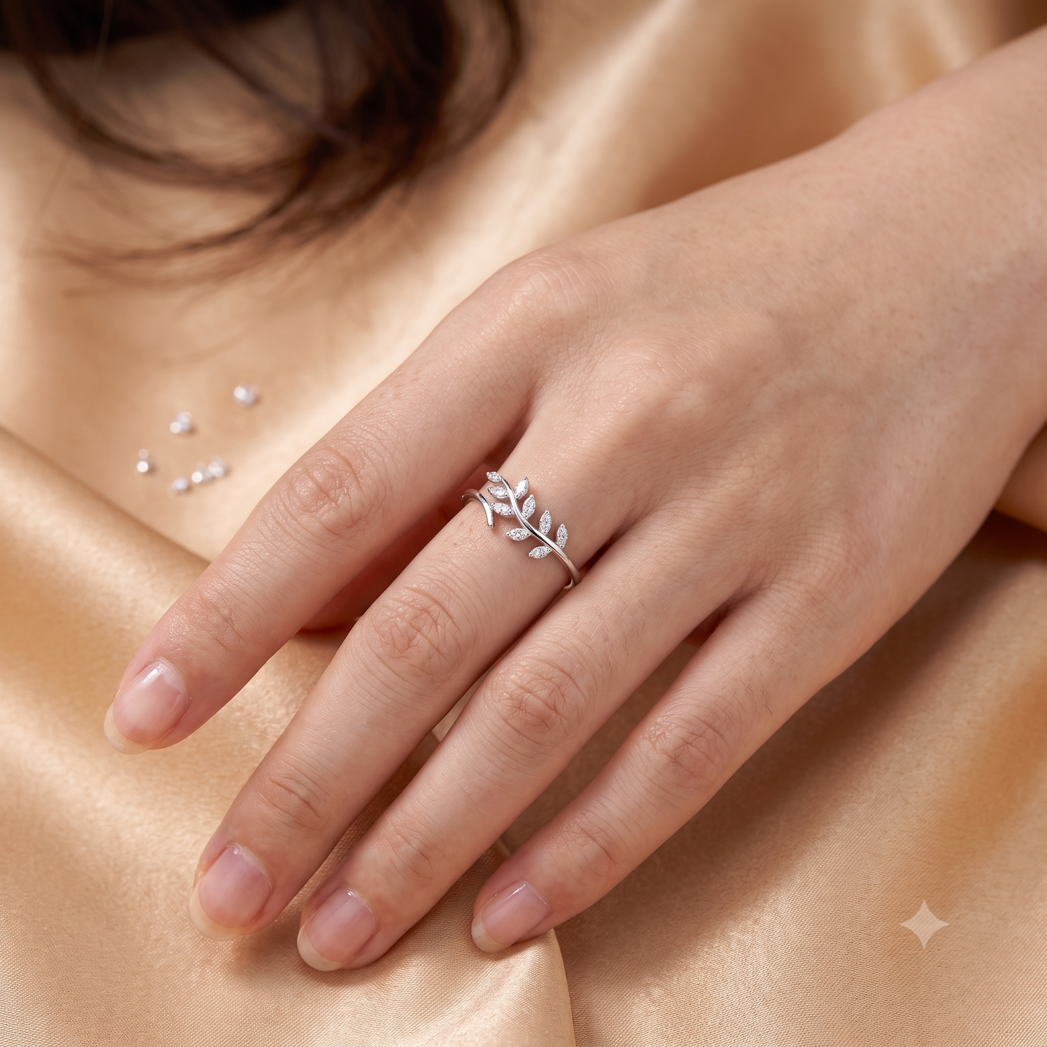 Silver Branch Ring