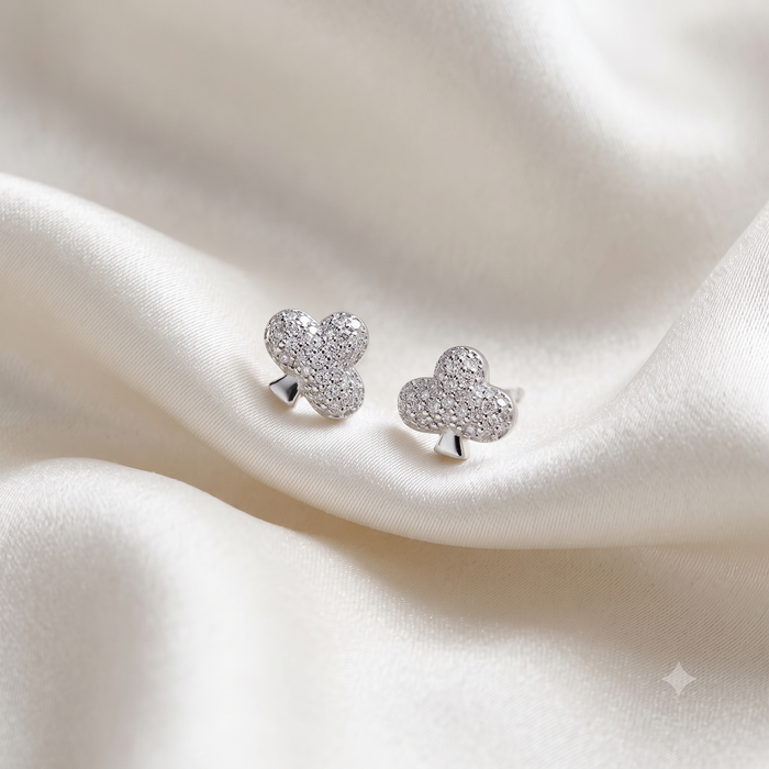 Silver Sparkling Little Dream Tree Earrings
