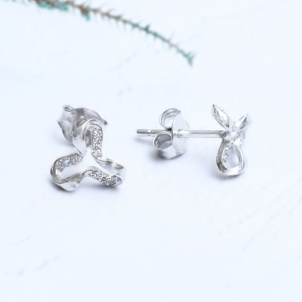 Silver Maverick Stud Earrings