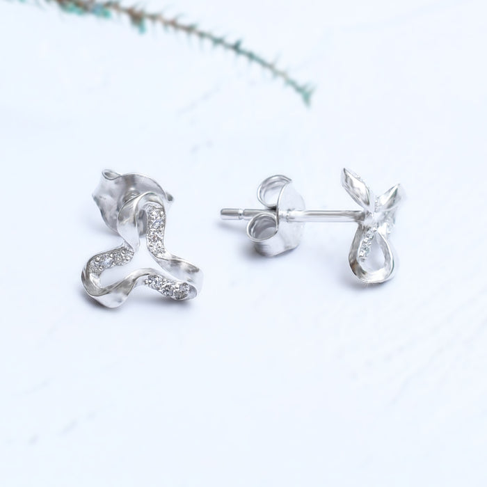 Silver Maverick Stud Earrings