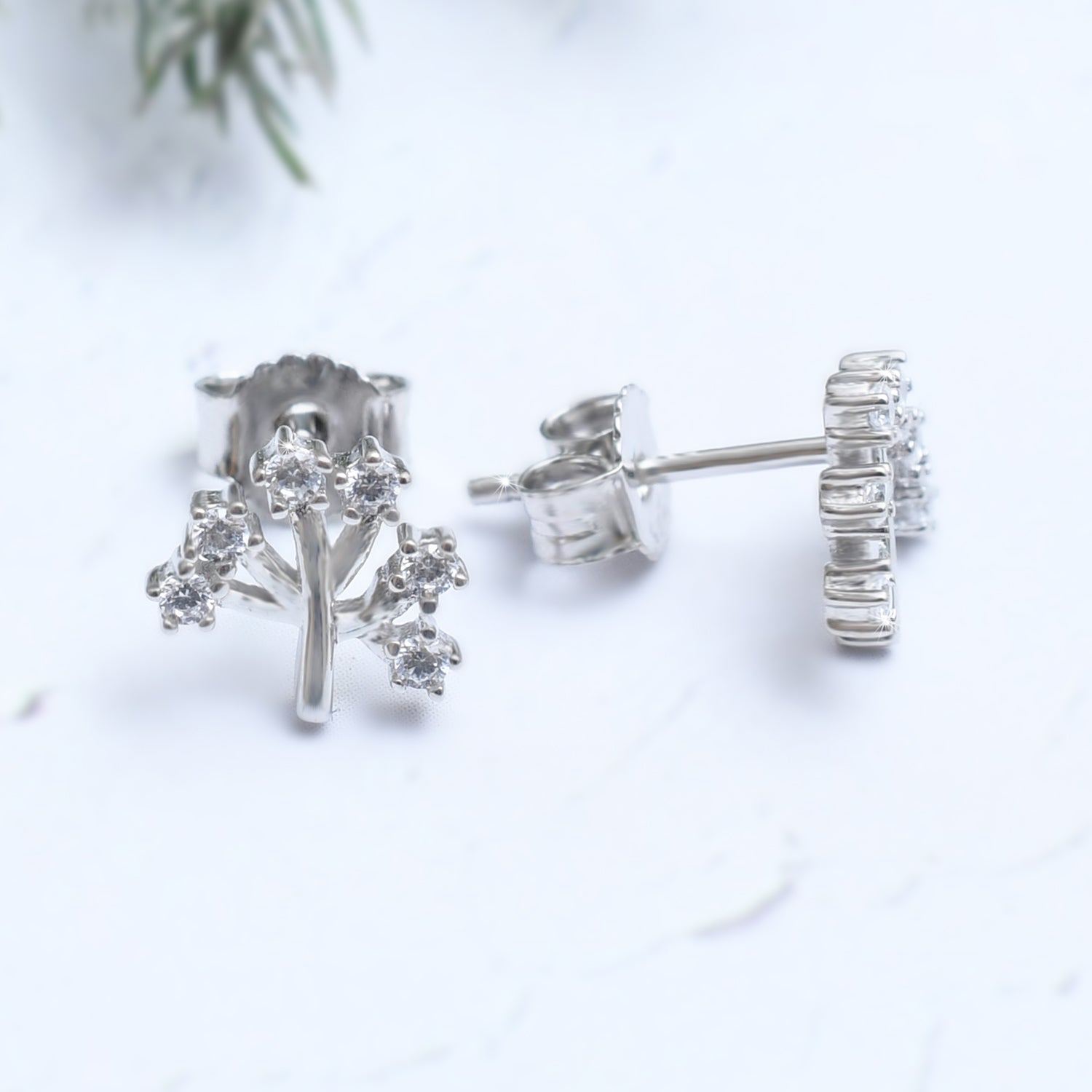 Silver Mini Tree of Life Earrings