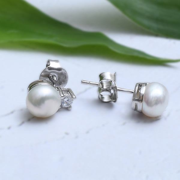 Silver Epitome Pearl Earrings
