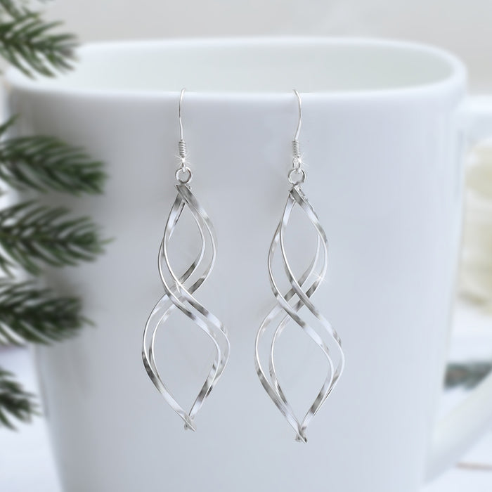 Silver Elegant Flow Earrings