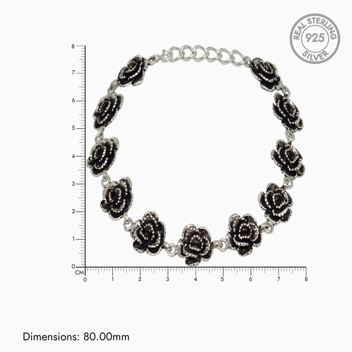 Silver All Flower Bracelet