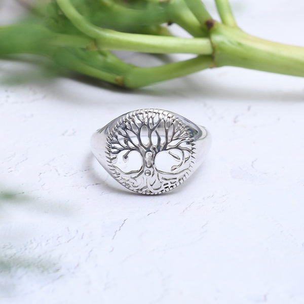 Silver Tree Of Life Unisex Ring