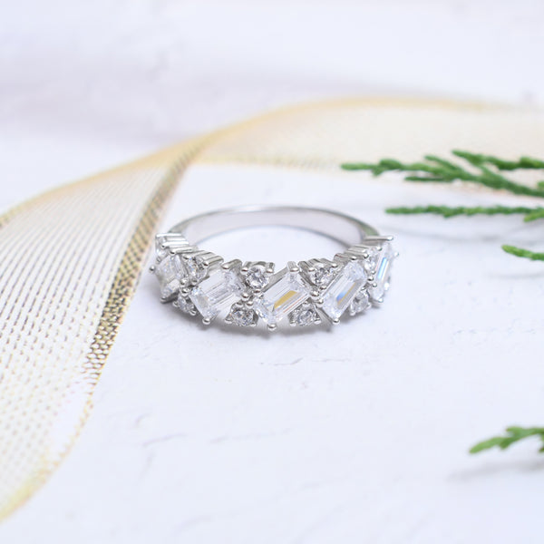 Silver Swarovski Zircon Assort Ring