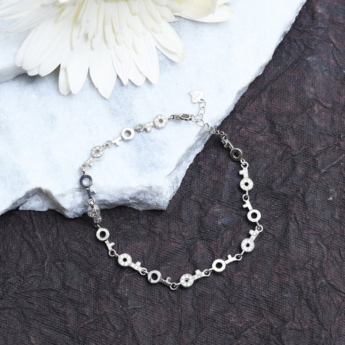 Silver Life Key Bracelet