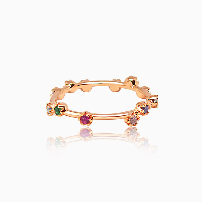 Silver Rose Gold Vibe Ring