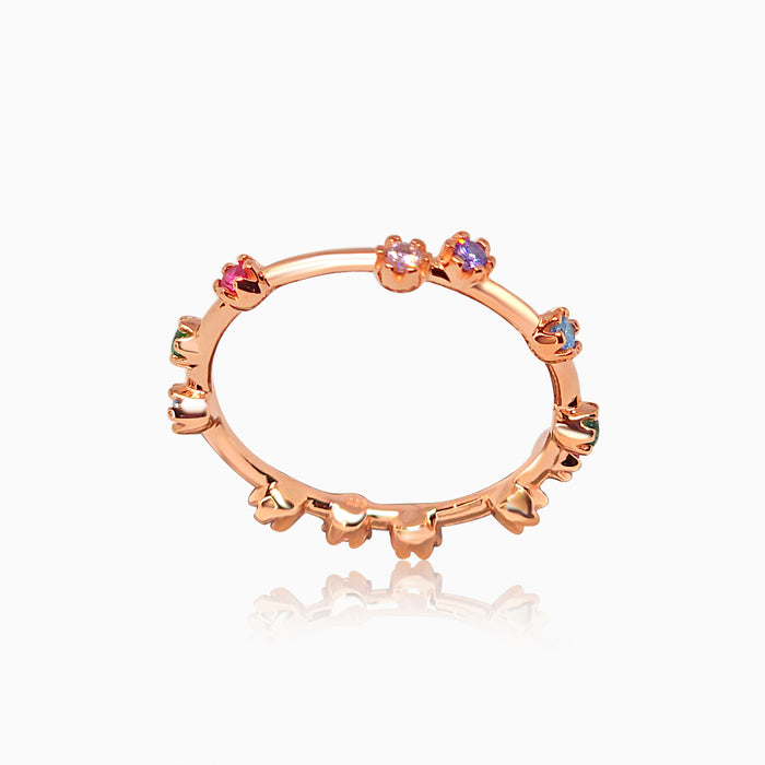 Silver Rose Gold Vibe Ring