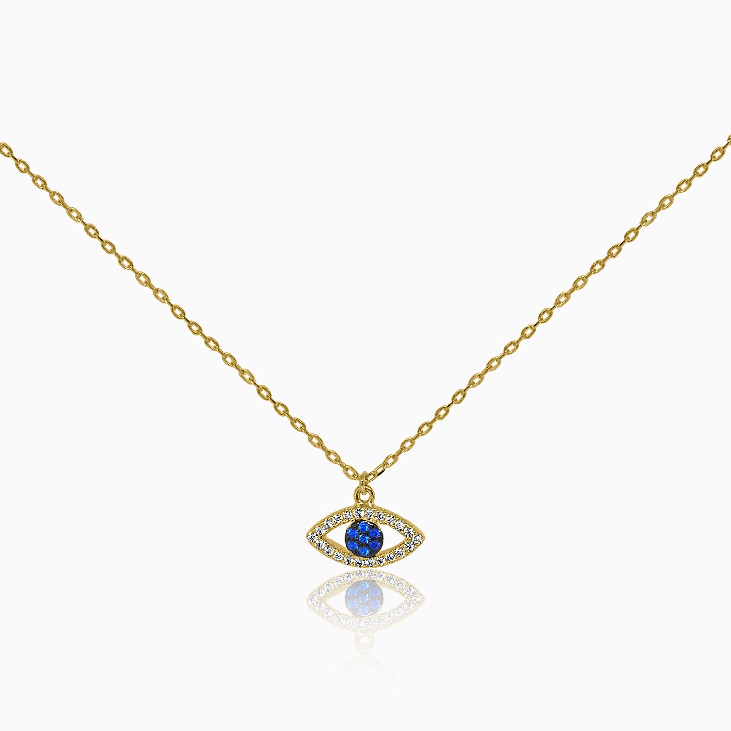 Silver Gold Mini Evil Eye Necklace