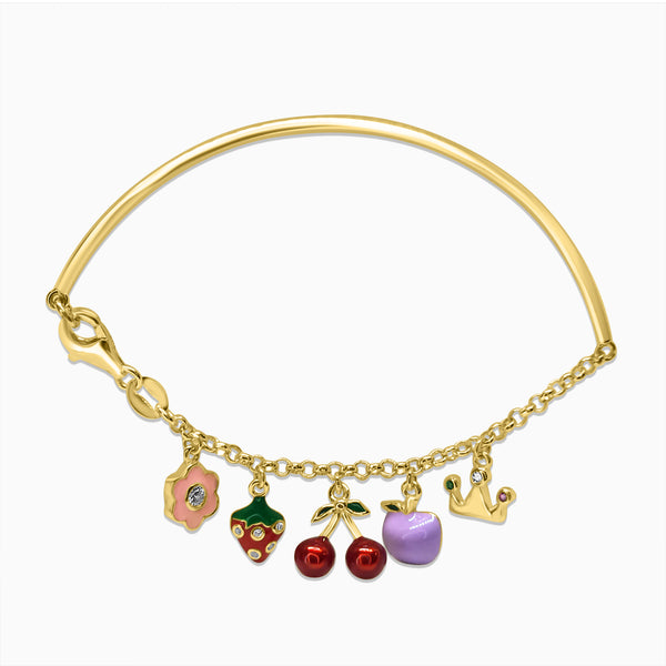 Silver Gold Dangling Nature Bracelet