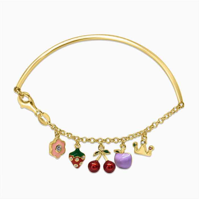 Silver Gold Dangling Nature Bracelet
