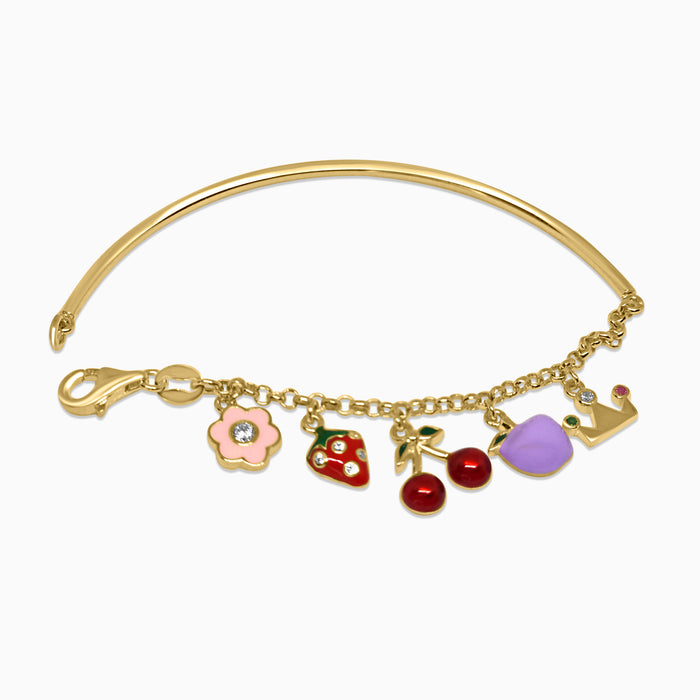Silver Gold Dangling Nature Bracelet