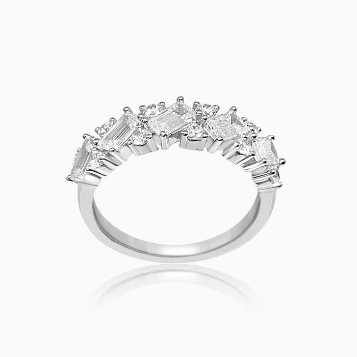 Silver Swarovski Zircon Assort Ring