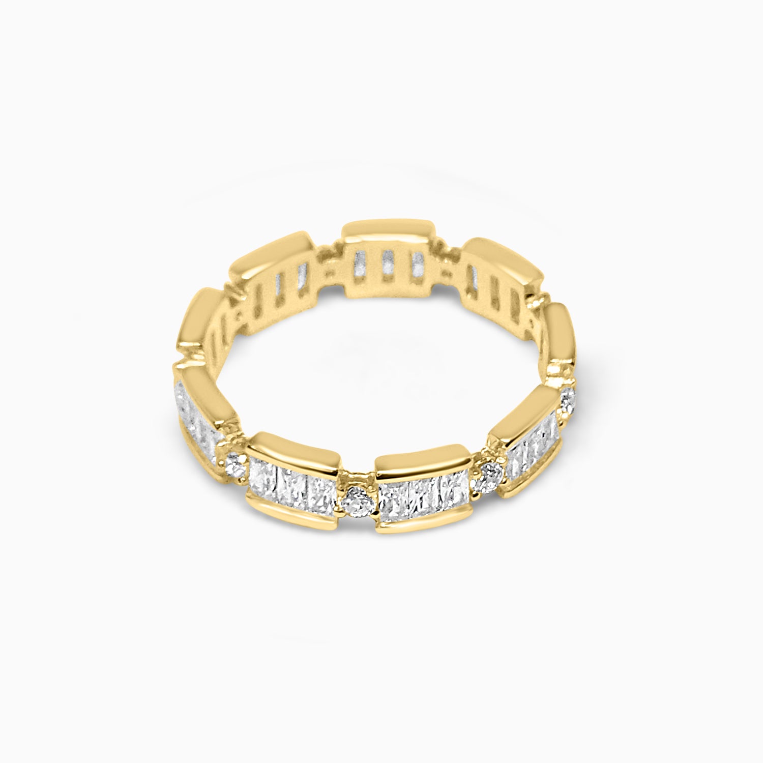 Silver Gold Sparkling Grandeur Ring