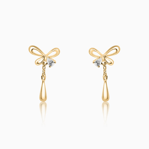 Silver Gold Butterfly with Dangler Earrings