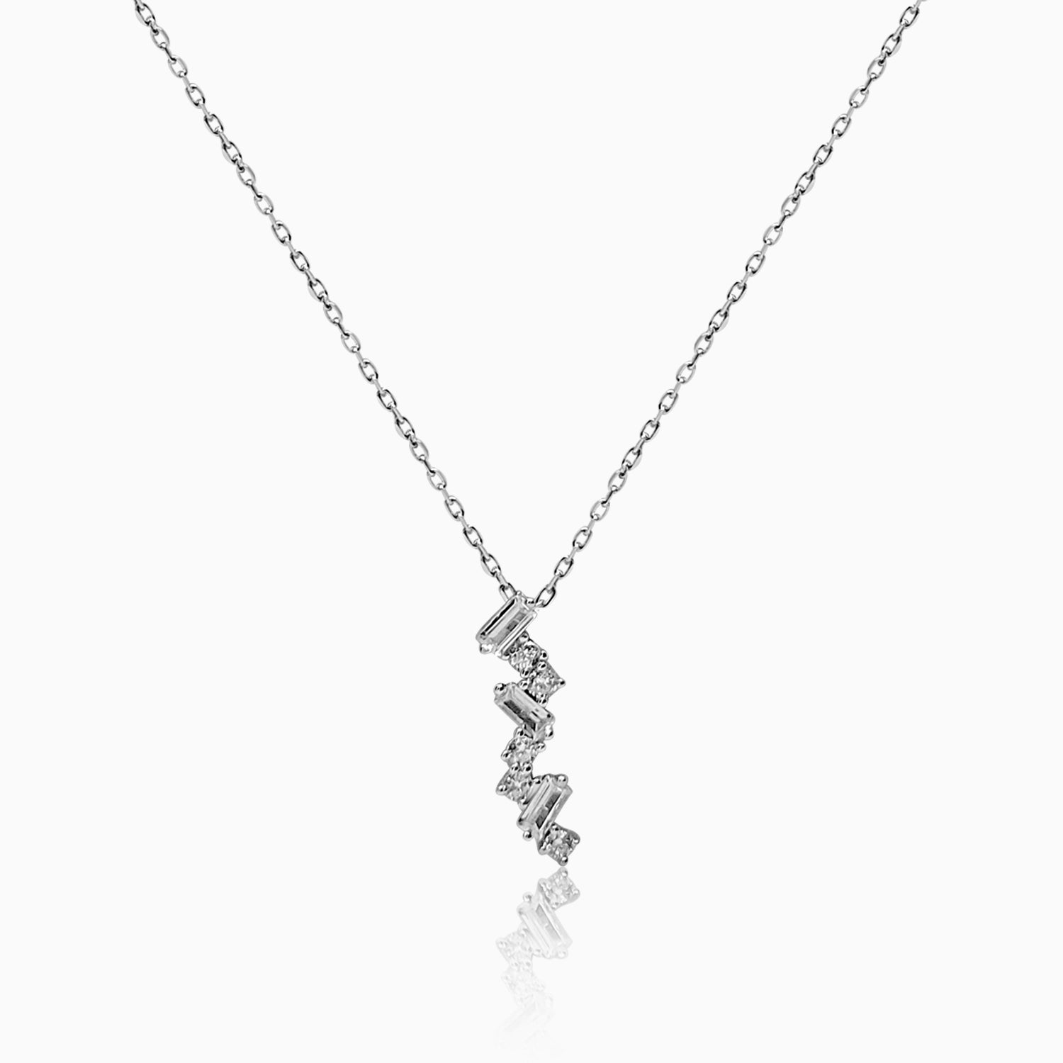 Silver Swarovski Zircon Assort Necklace