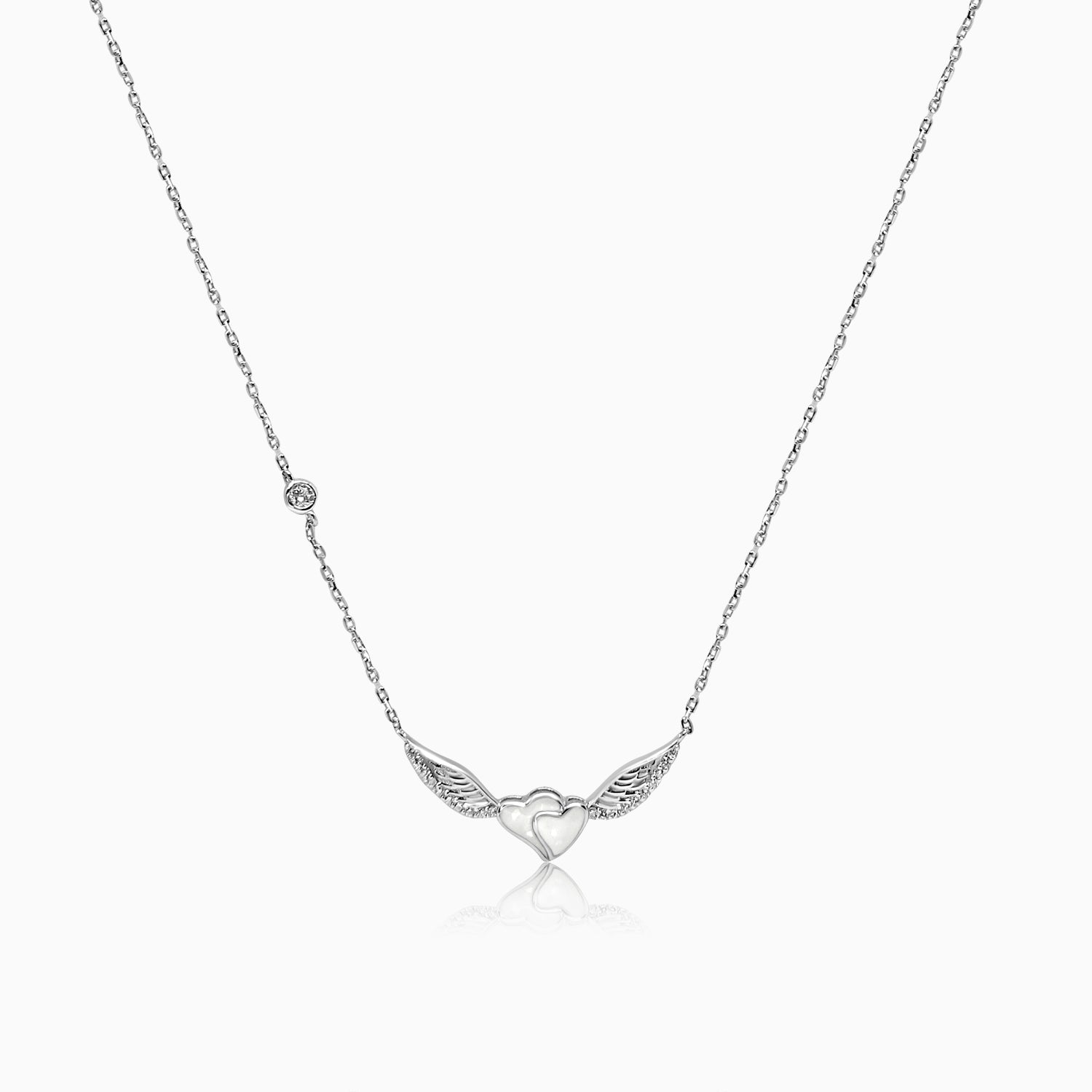 Silver Fly High Love Hearts Necklace