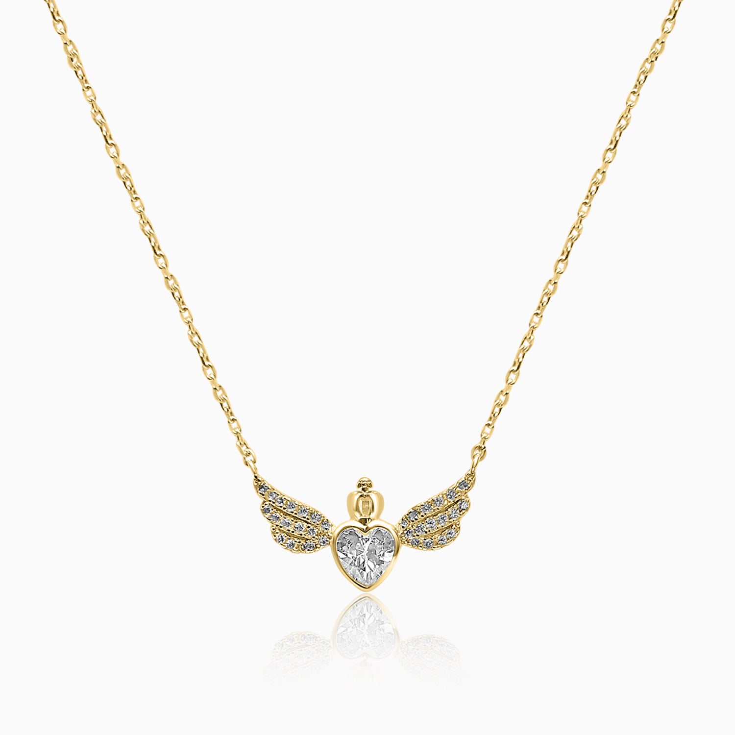 Silver Gold Fly High Queen of Hearts Necklace