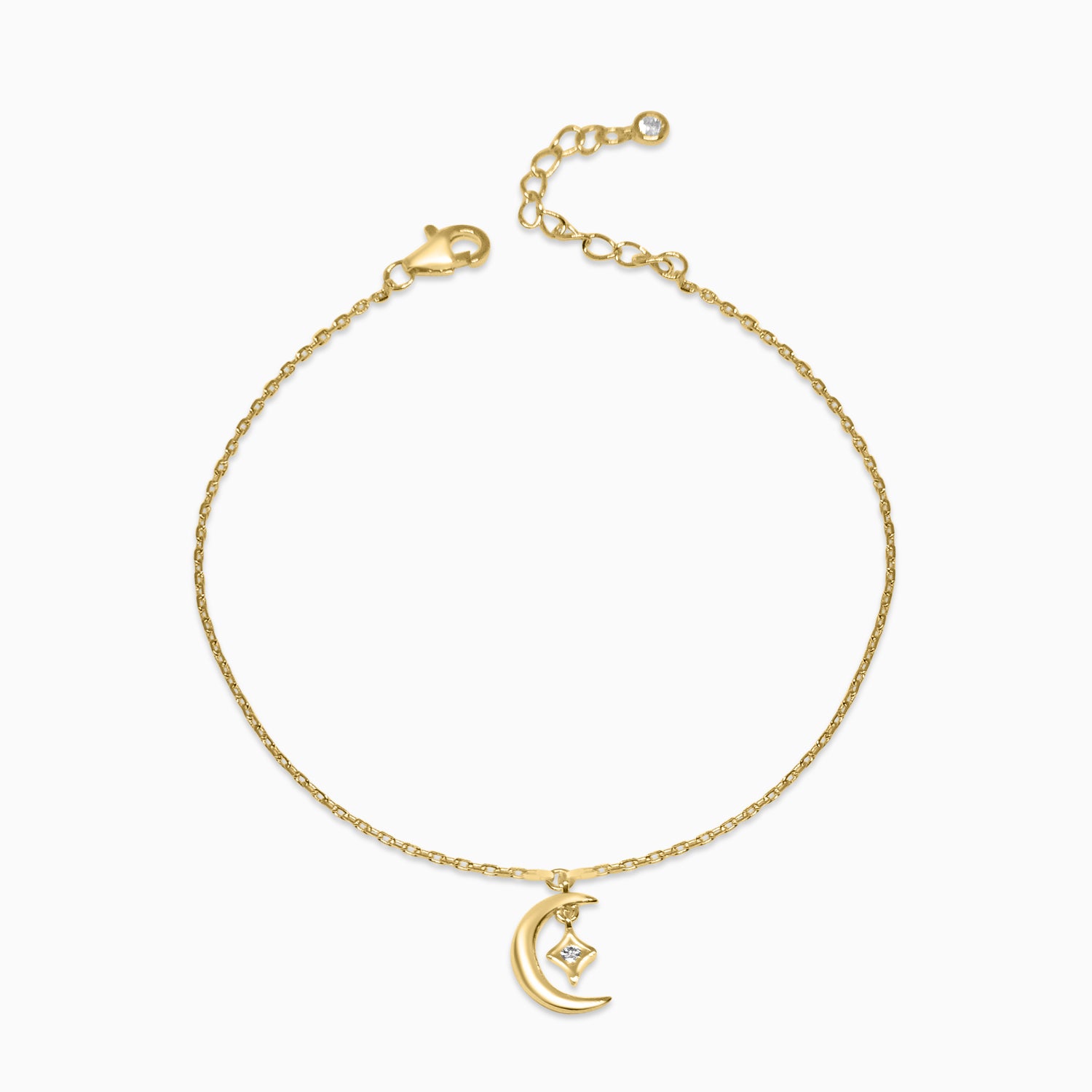 Silver Gold Little Moon Star Bracelet