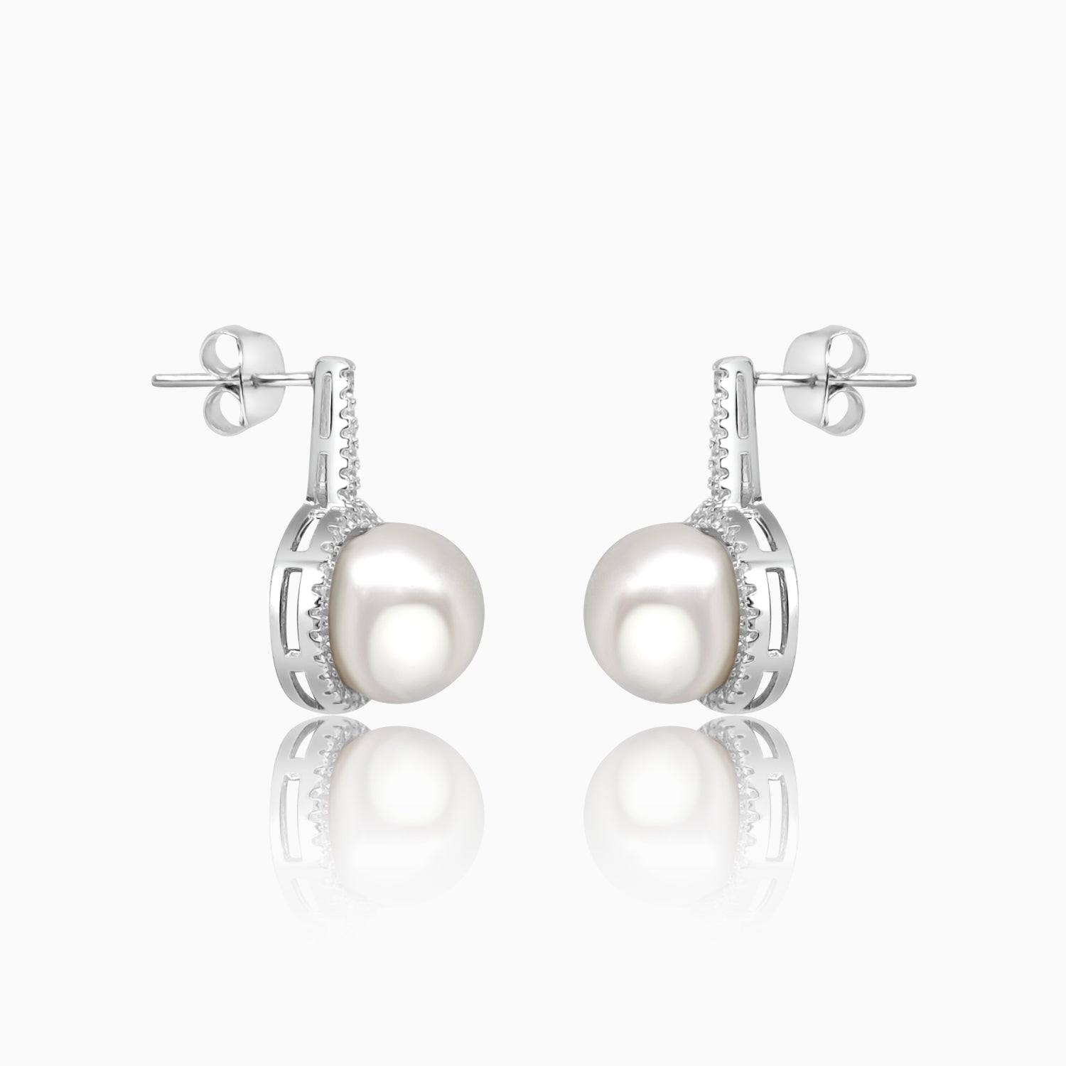 Silver Marvella Pearl Earrings