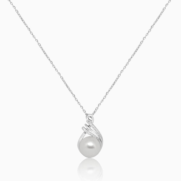 Silver Bliss Pearl Necklace