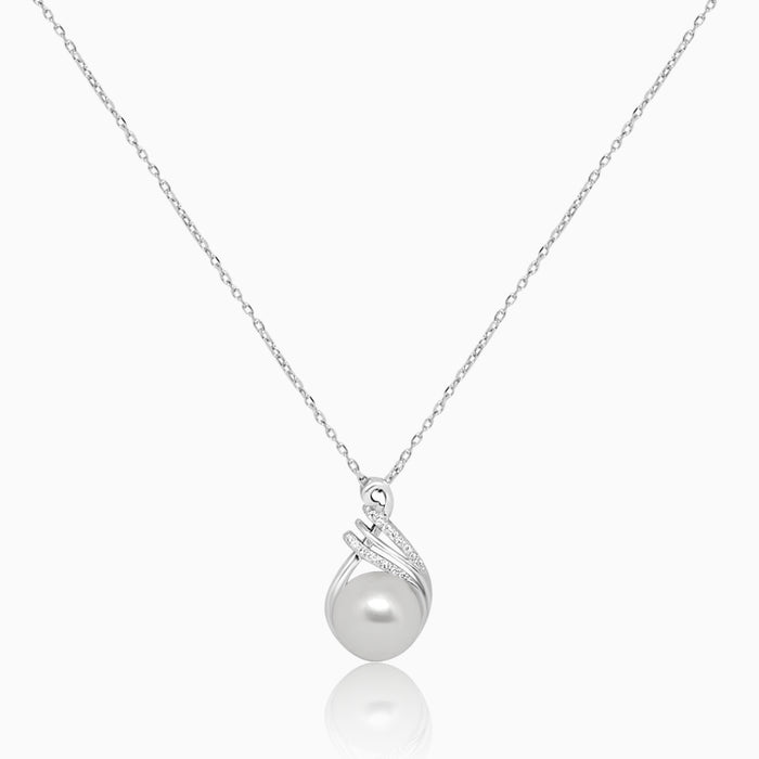 Silver Bliss Pearl Necklace