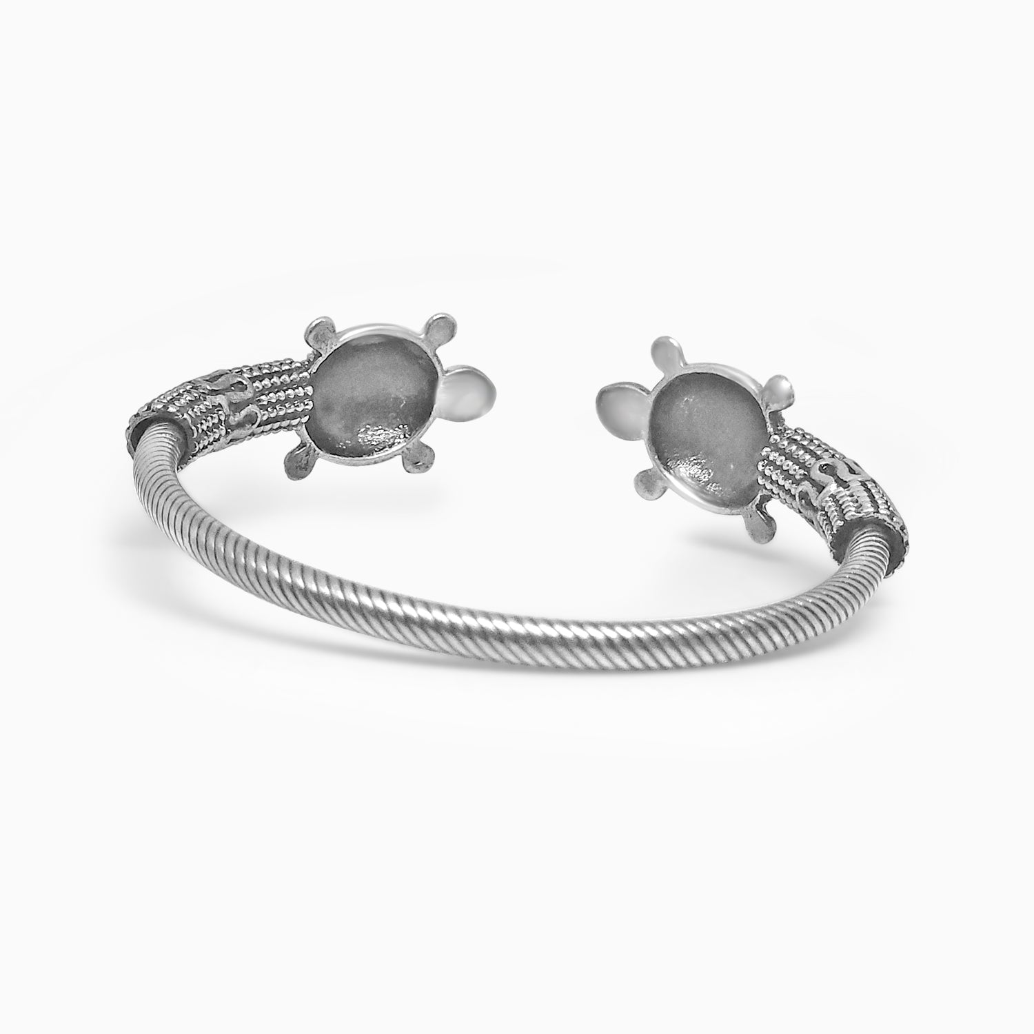 SIlver Oxidised Turtle Adjustable Bracelet