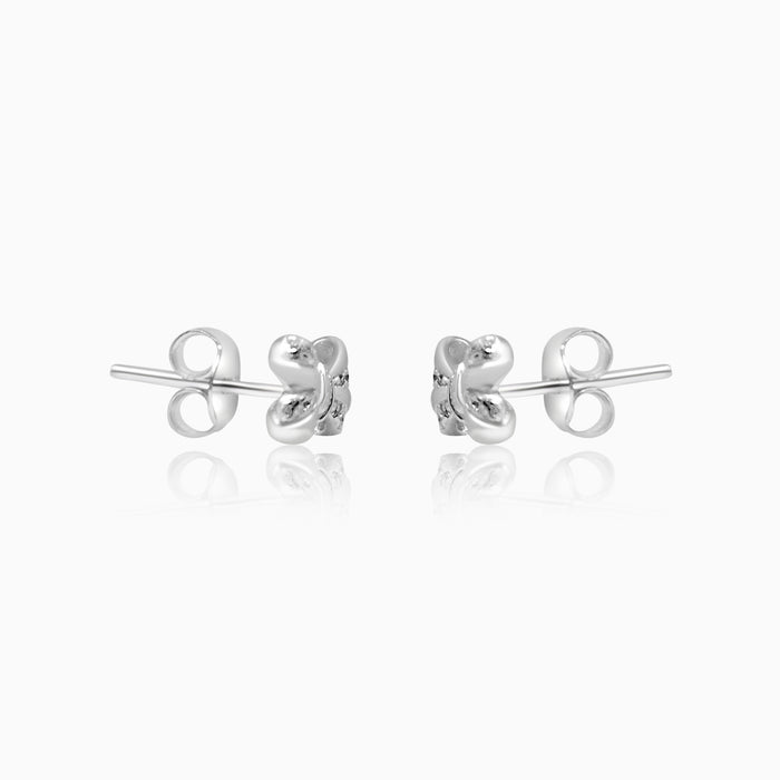 Silver Mini Bow Earrings