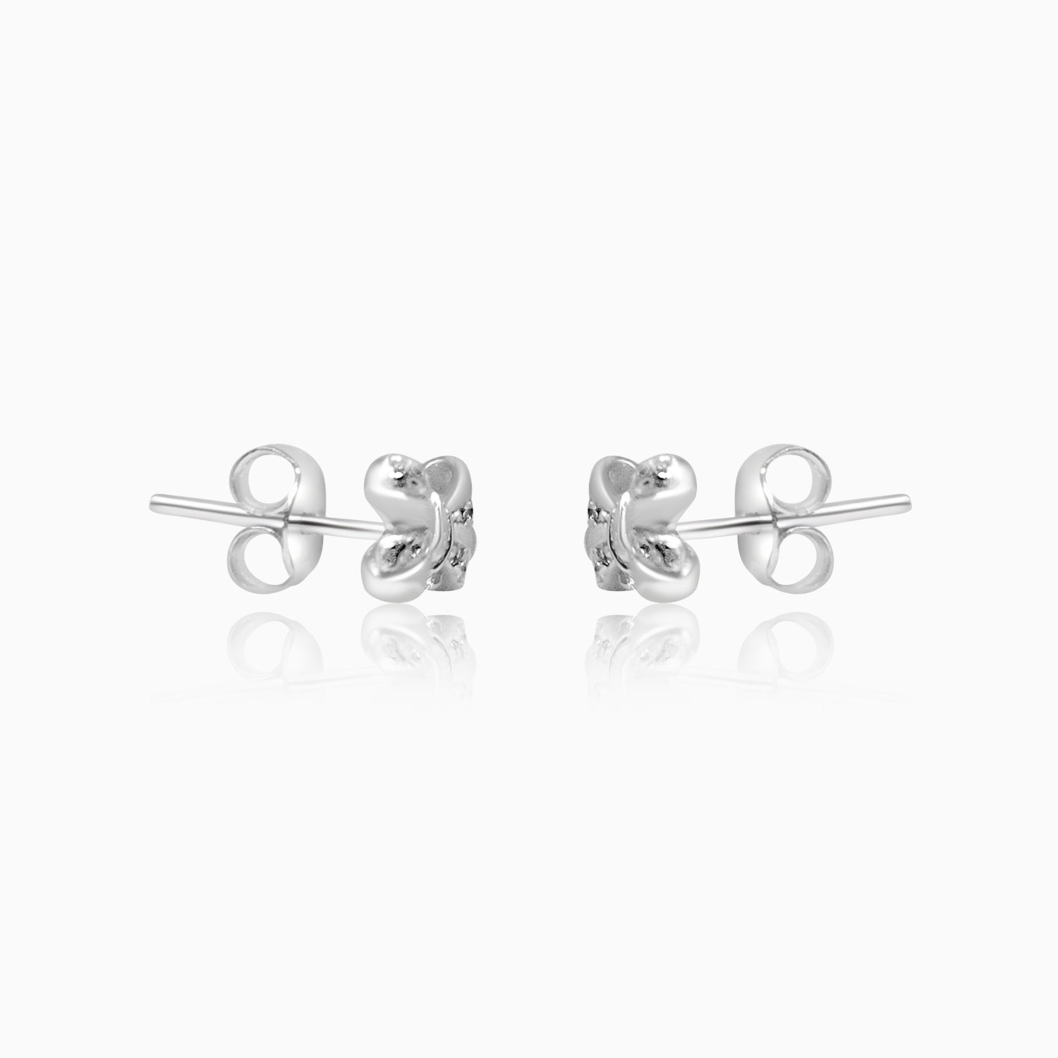 Silver Mini Bow Earrings