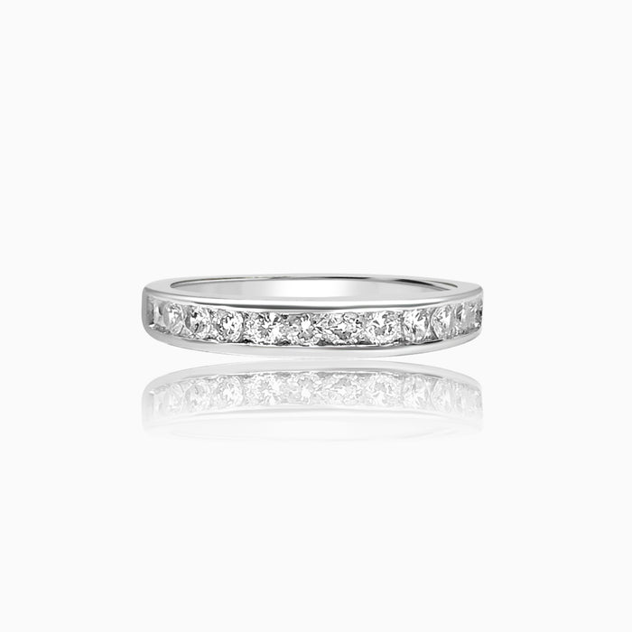 Silver Sparkling Band Ring 3mm