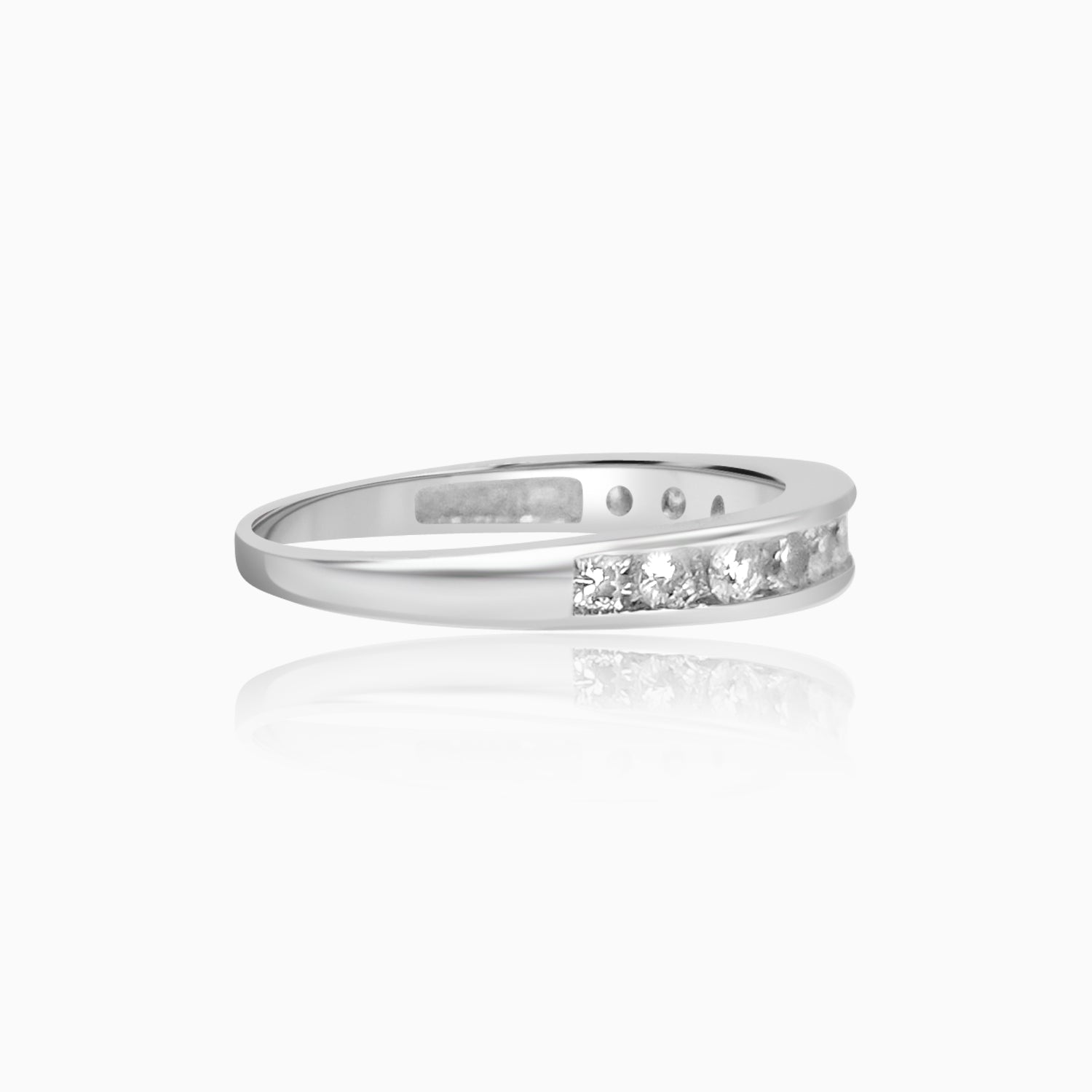 Silver Sparkling Band Ring 3.5mm