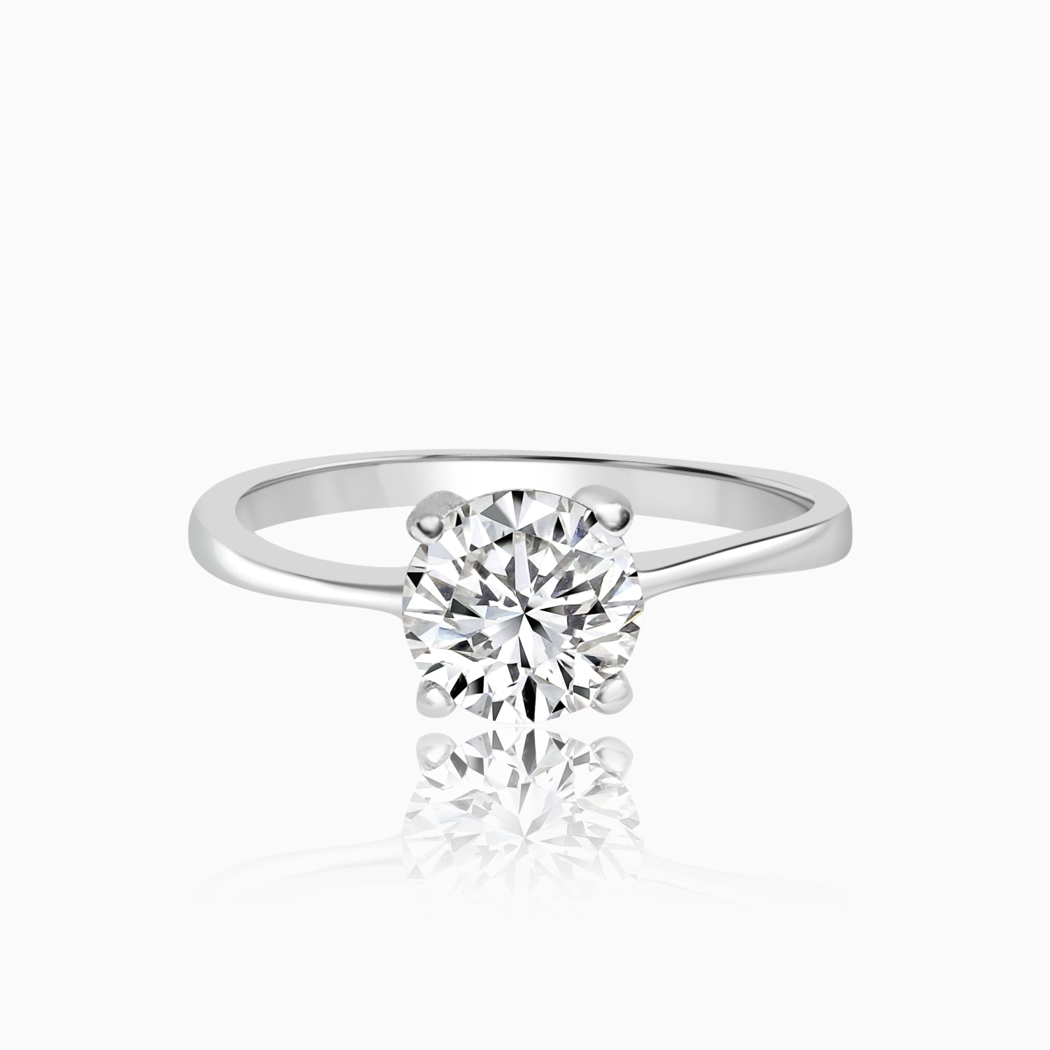 Silver Ace Solitaire Ring