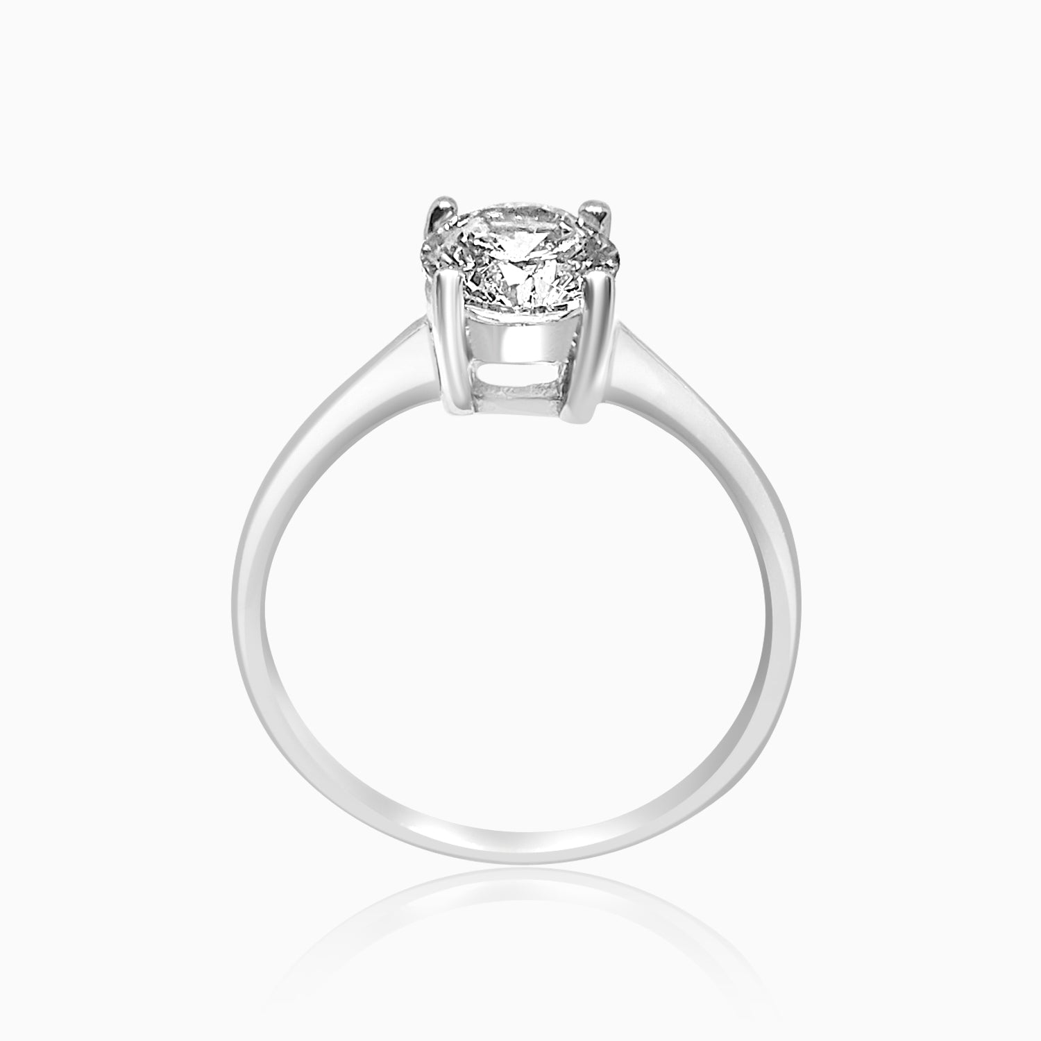 Silver Ace Solitaire Ring