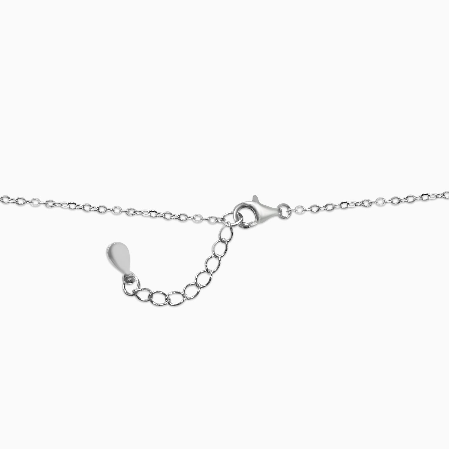 Silver Sparkling Intertwined Love Hearts Necklace
